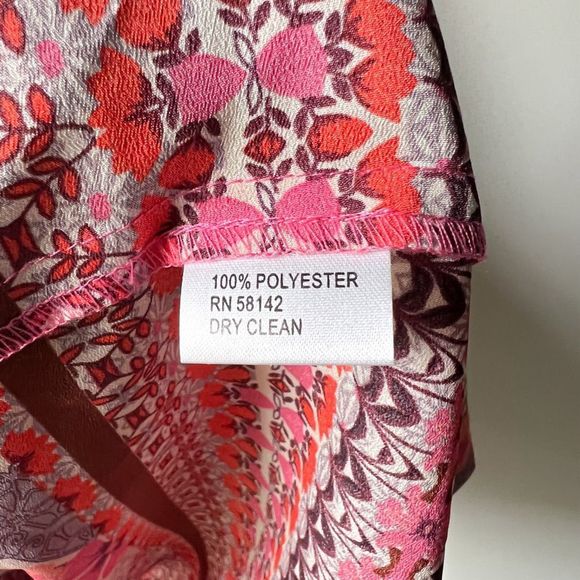 NWT Maggie London Floral Print Blouson Dress Pink Multi Size 16 - Picture 8 of 13
